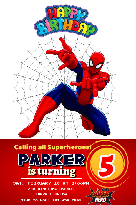 Kids birthday Poster template