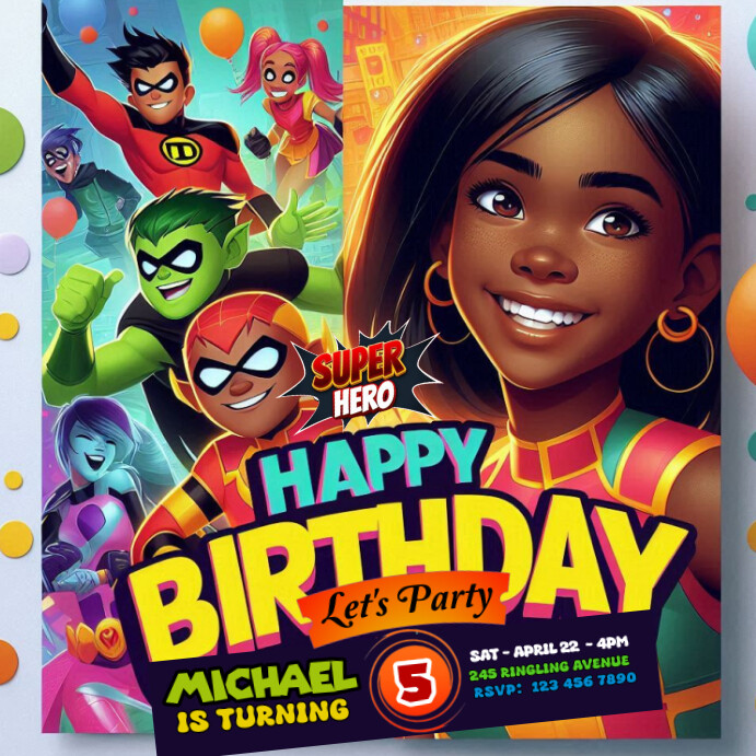 Kids birthday poster Template | PosterMyWall
