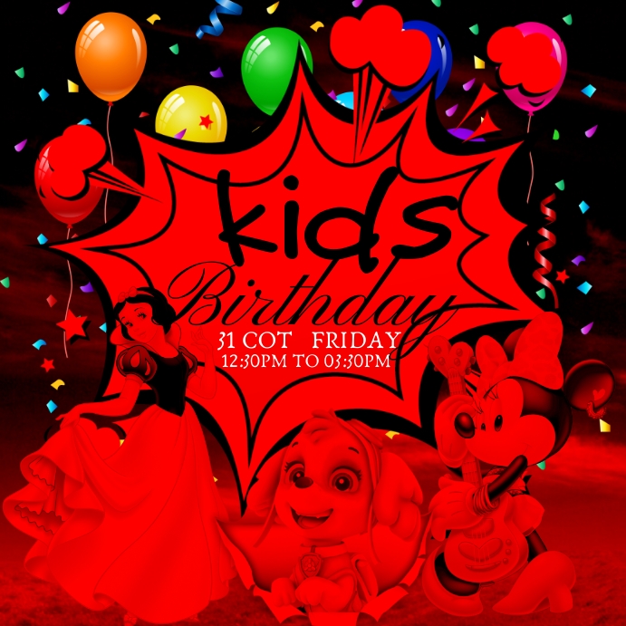kids birthday template | PosterMyWall