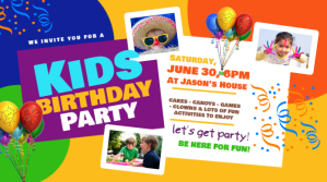 Kids Birthday Twitter Post template