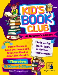 Kids Book Club Flyer Pamflet (VSA Brief) template