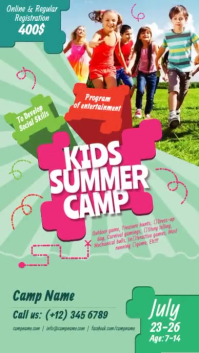 Kids Camp Display template