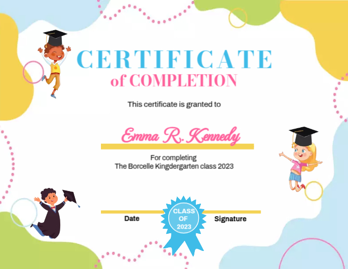 Kids Certificate Template 传单(美国信函)