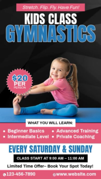Kids Class Gymnastics Instagram Reel template