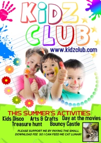 Kids club flyer A5 template