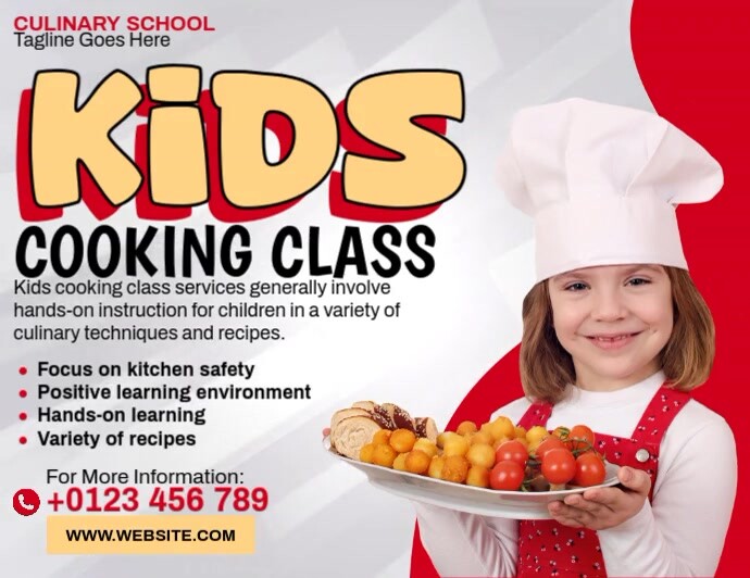 Plantilla de Kids Cooking Class | PosterMyWall