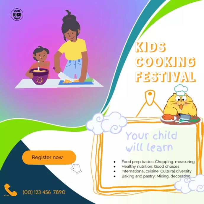Cookfest Layout kids cooking fest Template | PosterMyWall