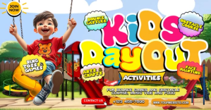 Kids Day Out: Fun-Filled Activities Edition ภาพที่แชร์บน Facebook template