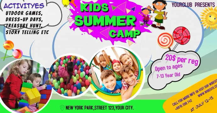 KIDS Template PosterMyWall