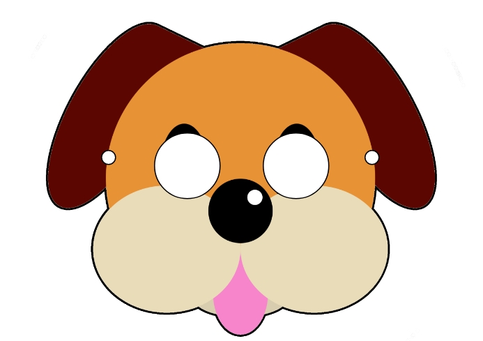 Kids Dog Mask Printable Children Template | PosterMyWall kids-dog-mask-printable-children-template-postermywall