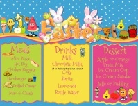 Kids Easter Menu Flyer (format US Letter) template
