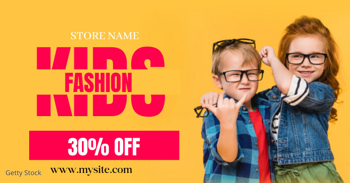 Kids Fashion Online Sale Ad Template | PosterMyWall