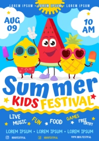 KIDS FEST POSTER A4 template