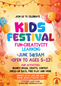 Kids Festival A4 template