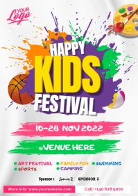 kids festival A5 template