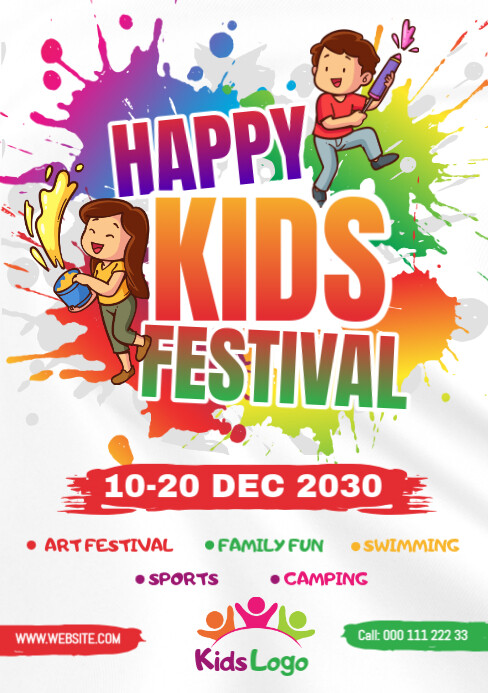 Kids Festival Template A5