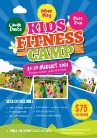 Kids Fitness Camp A1 template