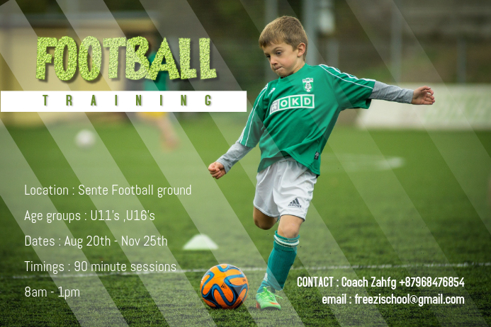 Kids Football Training Poster Template PosterMyWall kids-football-training-poster-template-postermywall