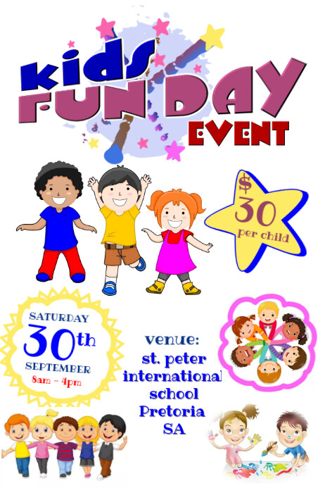 KIDS FUN DAY EVENT POSTER Template | PosterMyWall