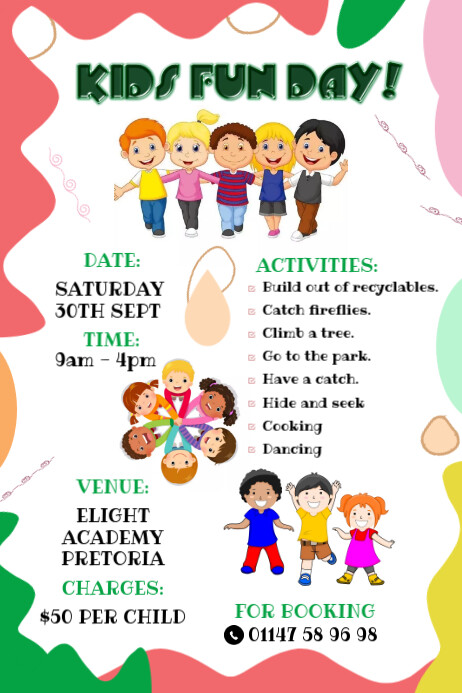 Copy of KIDS FUN DAY EVENT POSTER | PosterMyWall