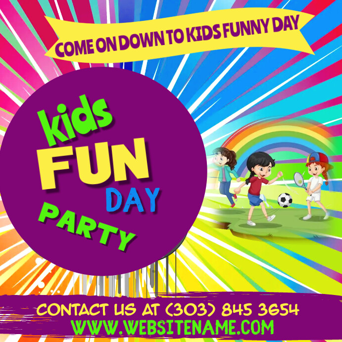 KIDS FUN DAY POSTER Template | PosterMyWall