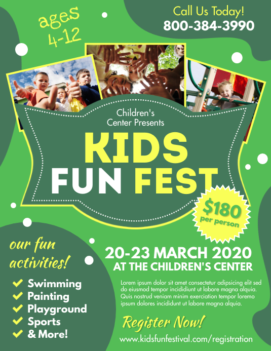 Fun Fest Simple Images Kids Fun Fest Template | PosterMyWall
