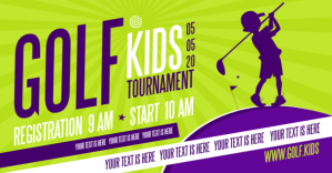KIDS GOLF BANNER Facebook 共享图片 template