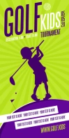 KIDS GOLF ROLL-UP BANNER Cartel enrollable de 3 × 6 pulg. template
