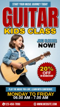 Blue Guitar Kids Class Instagram Reel Template