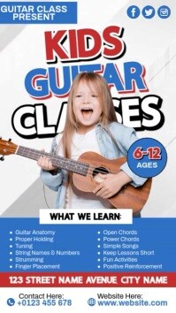 Kids Guitar Classes Instagram Reel template