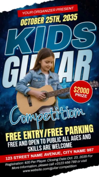Kids Guitar Competition Ads Rolka Instagram template