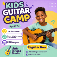 Purple Kids Guitar Camp Instagram Post Template