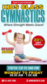 Kids Gymnastics Class Instagram Reel template