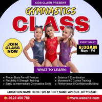 Kids Gymnastics Class Instagram-opslag template
