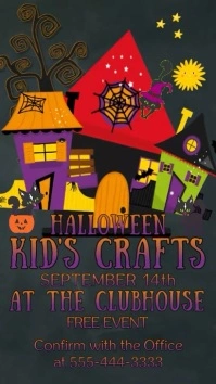 Kids Halloween Crafts Instagram Story template