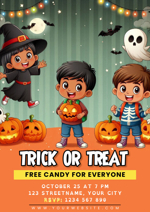 Kids Halloween Template | PosterMyWall