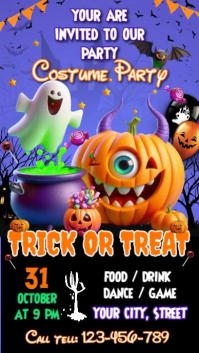 Kids Halloween Instagram Story template