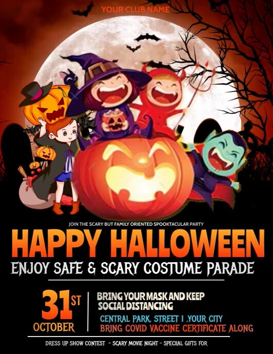 kids Halloween parade Template PosterMyWall
