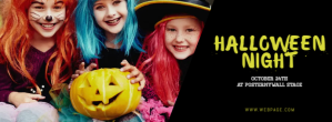 kids Halloween Party Facebook Cover template