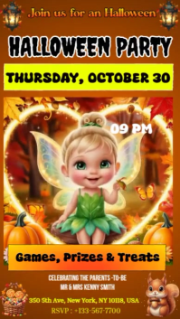 Halloween baby Invitation Instagram Story template