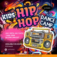 KIDS HIP HOP DANCE CAMP INSTAGRAM POST template