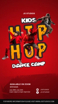 KIDS HIP HOP DANCE CAMP instagram story template