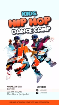KIDS HIP HOP DANCE CAMP instagram story template