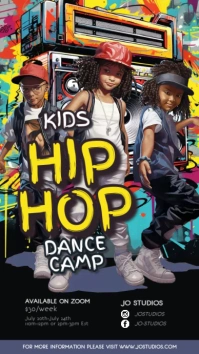 KIDS HIP HOP DANCE CAMP instagram story template