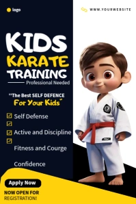 Kids Hiring Training Плакат template