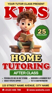 Kids Home Tutoring Instagram Reel template