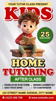 Kids Home Tutoring Reel Instagram template