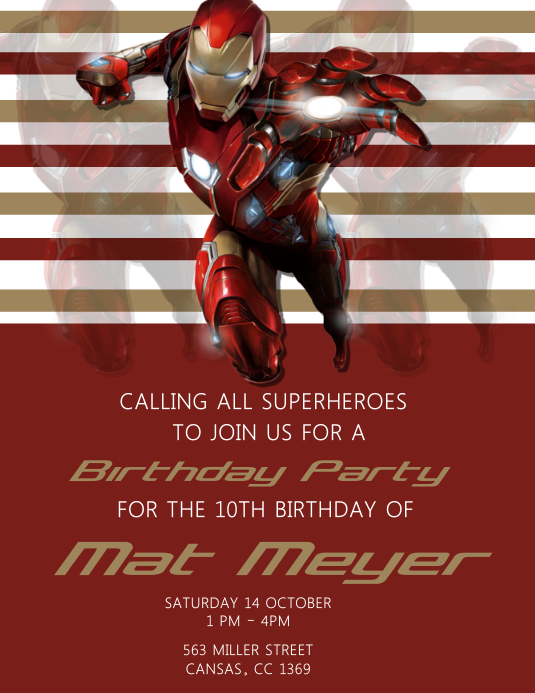 Modele Fete D Anniversaire D Un Homme Iron Man Postermywall Modele Fete D Anniversaire D Un Homme Iron Man Postermywall