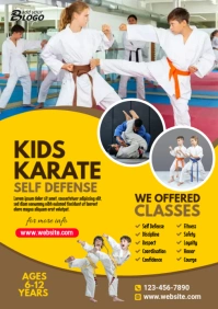 Kids Karate Class Flyer A4 template