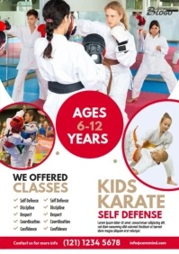 Kids Karate Class Flyer A4 template